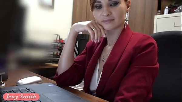 I've got a new job. Jeny Smith gets naked at her new job. Hidden cam prank