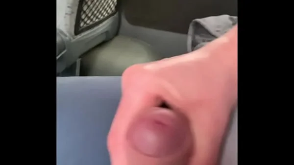 Almost got Caught Jerking off Husband's Cock on the Bus... but he still Cum