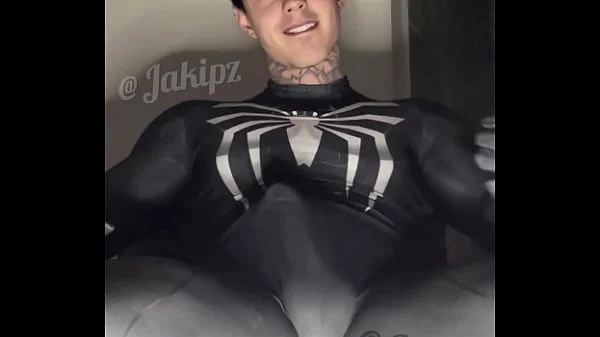 Jakipz Strokes His Massive Cock In Super Hero Costumes Before Shooting A Huge Load