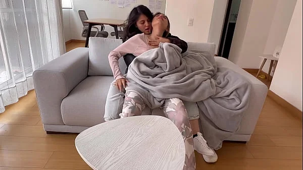 Curing my stepsister's flu with sex dirtying my stepmom's new sofa.
