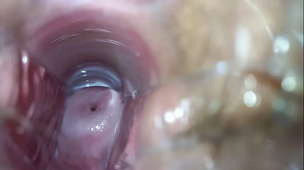Orgasm inside pussy close-up