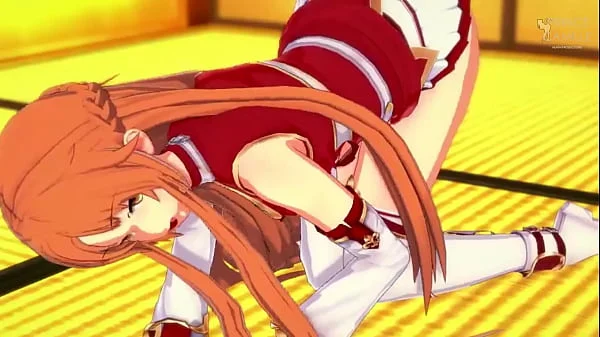 Asuna unplanned sex POV in a village room online