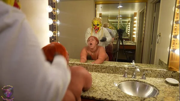 BBW Slut Charlie Gets Aquainted With Gibby The Clowns Fat Cock After Her Boyfriends Leaves Hotel Room