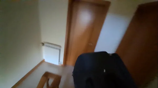 Wife hides in a travel and gets anal creampie from her husband's best friend