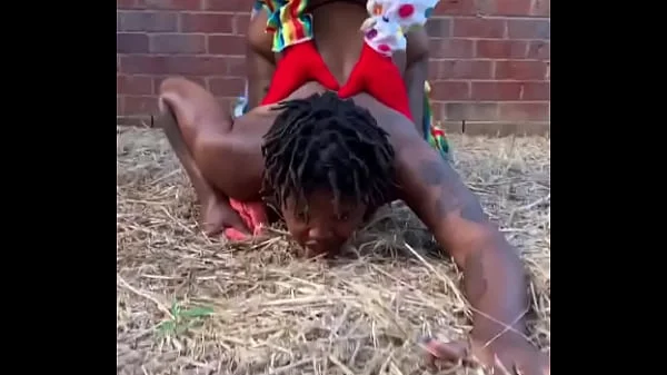 Gibby The Clown fucks ebony in a barn