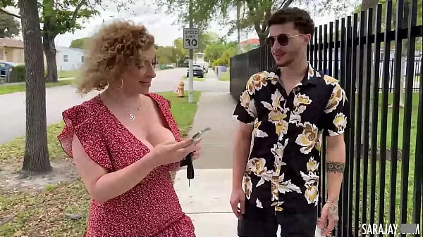 Curvy Cougar Sara Jay Fucked By Big Dick Young Stud!