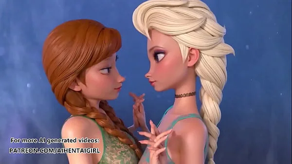 Frozen Ana and Elsa cosplay | Uncensored Hentai AI generated