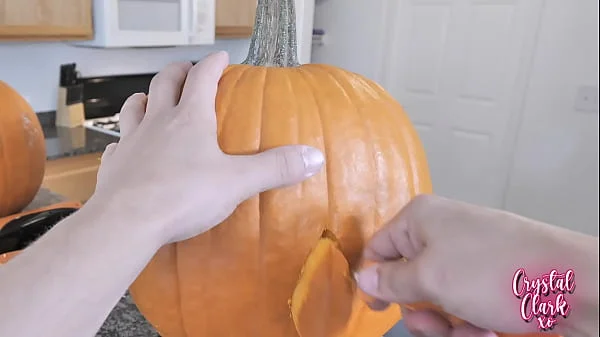 Pumpkin Carving With My Hot Step Aunt