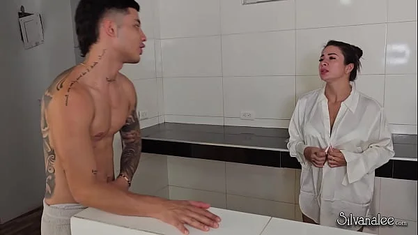 Danner Mendez is my husband's son, he is a tattooed guy with a big cock and he fucks me in the kitchen - Silvana Lee