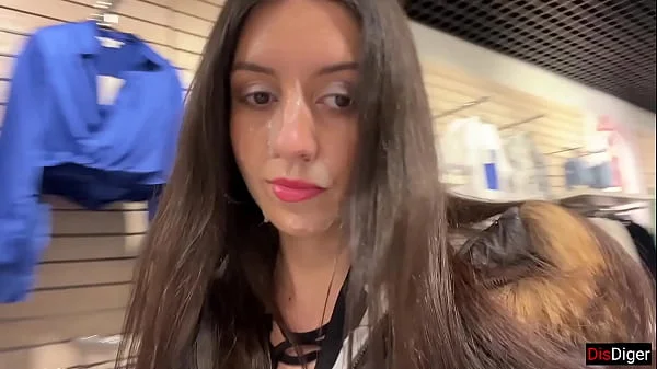 I came on girl’s face in locker room and she went for a walk with cum on her face in shopping center Cumwalk