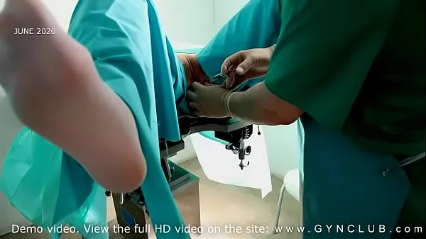 Exelent orgasm on gyno chair