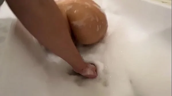 The step son went to his mom bath and helped to wash. Anal and blowjob