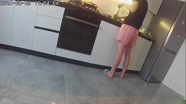 Real cheating. Wife fucks a neighbor in the kitchen.