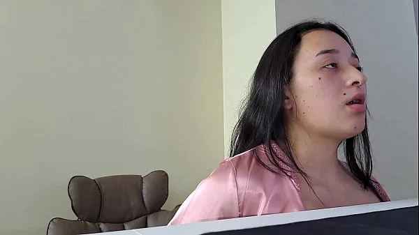 Latina Fucks While in Work Video Call