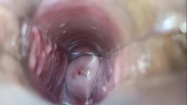 Orgasm inside the vagina close-up
