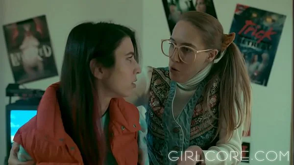 GIRLCORE Nerdy Lesbians Blinded By Science & Hot Virtual MILF