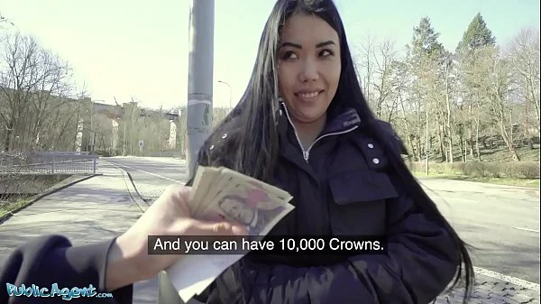 Public Agent Asian babe Alina Crystall Fucks Stranger for Cash