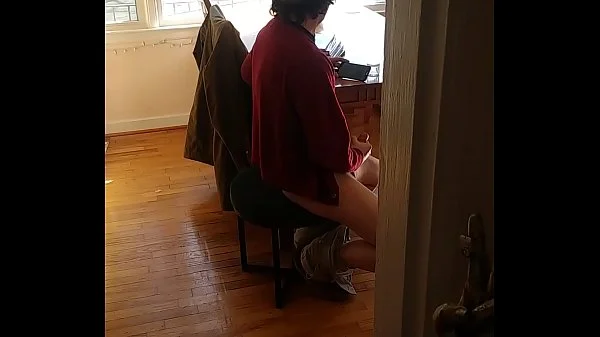 caught him jerking off, I spied on him watching porn till he came