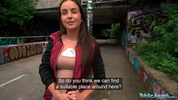 Public Agent Lenna Ross loves getting her pussy fucked hard in a tunnel