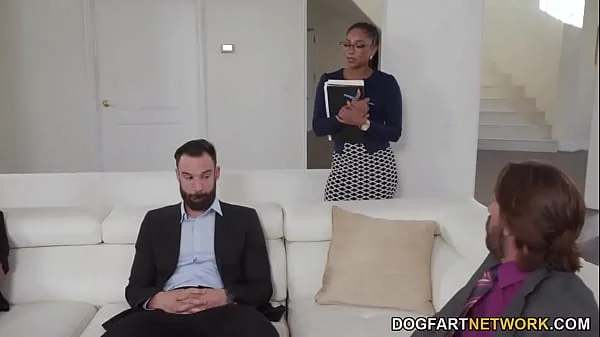 Ebony Cali Caliente's Training Turns To Gangbang