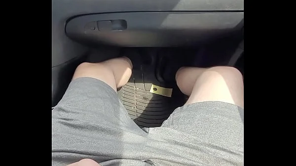 public car handjob and cumshot in mouth blowjob