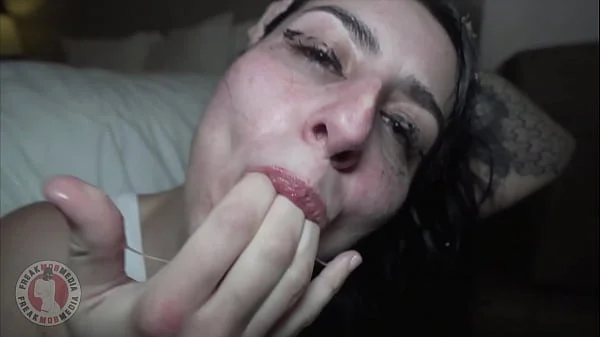 Kaitlyn Katsaros Face gets fucked until she pukes up chicken wings