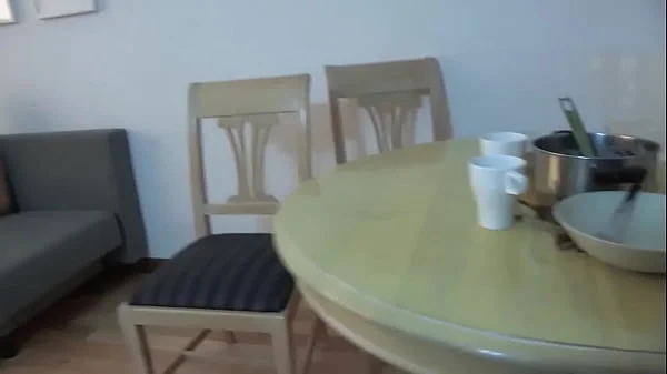 Husband arrives home just to find wife eating up a Chinese cock