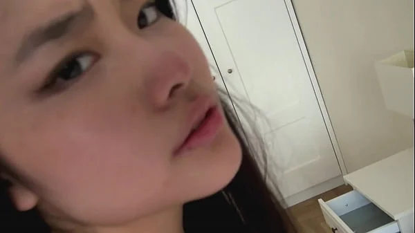 Flawless 18yo Asian teens's first real homemade porn video