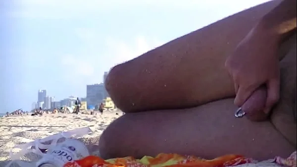 Nude Beach Voyeurs Jerking Off #1 - Hubby films all the hard cocks that are cum near his wife on the nude beach!