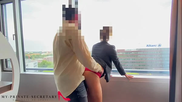 my private secretary risky hotel room window fuck in the business meeting break