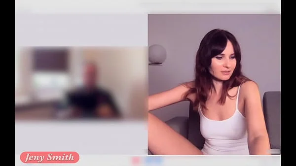 Jeny Smith flashes during Skype lesson