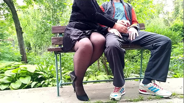 MILF gets cum outdoors in the park